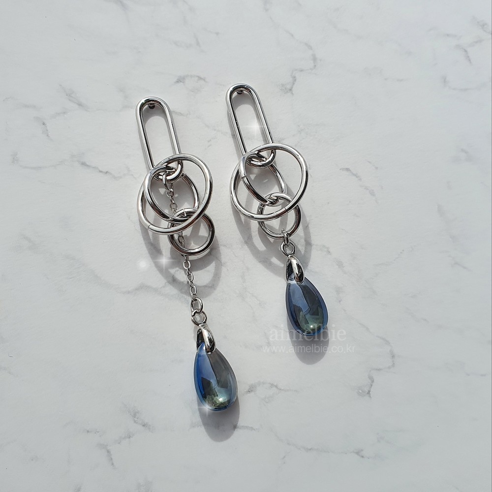 Navy City Earrings