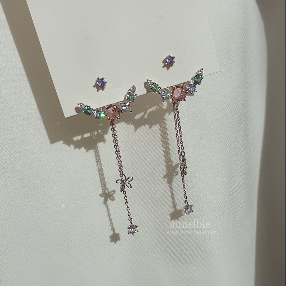 Pastel Jewel Arc Earrings