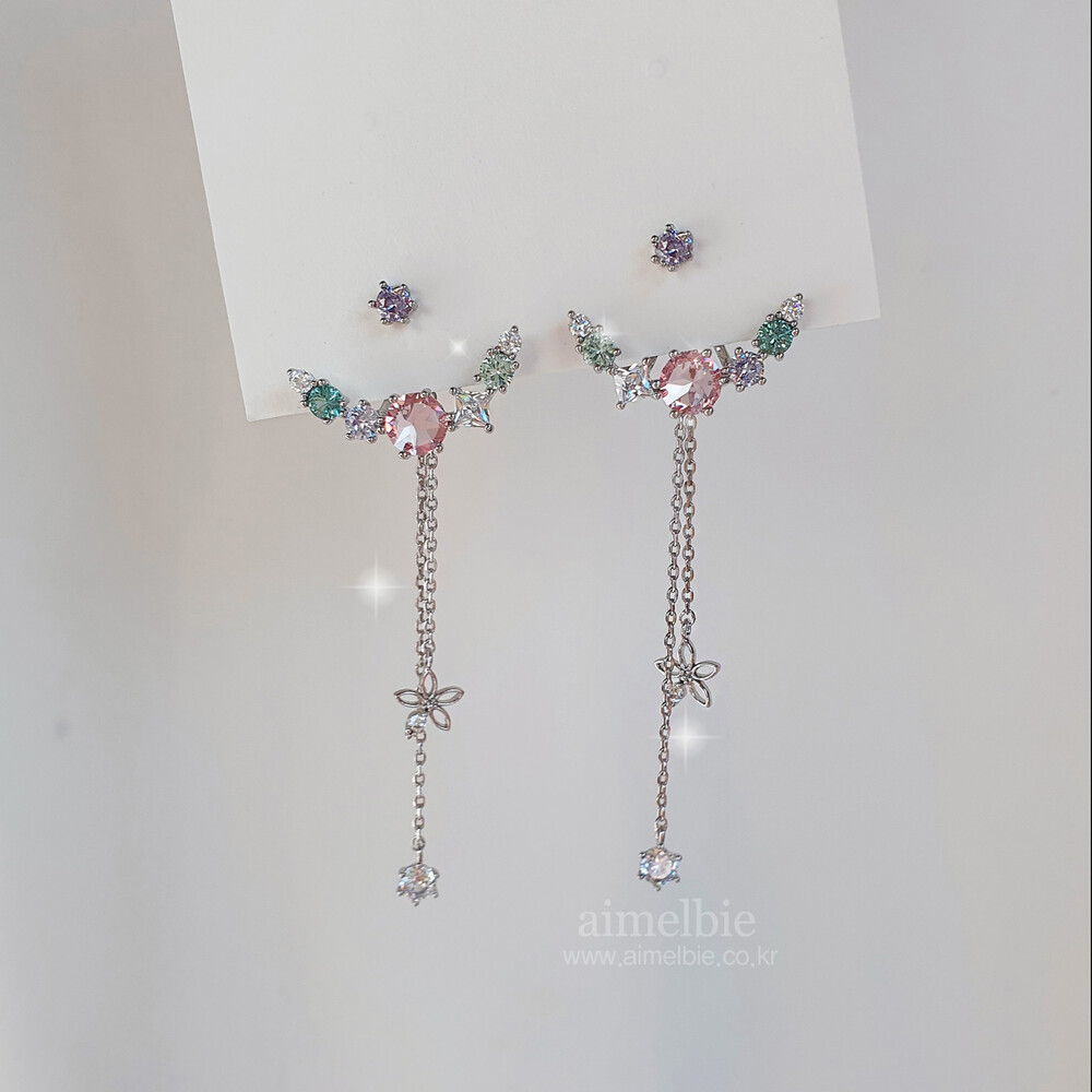 Pastel Jewel Arc Earrings