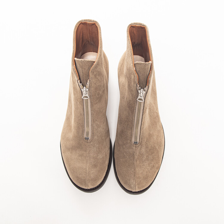 PHIGVEL Aviator Zip Boots Beige Suede