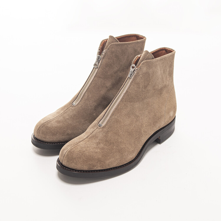 PHIGVEL Aviator Zip Boots Beige Suede