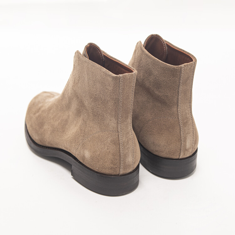 PHIGVEL Aviator Zip Boots Beige Suede