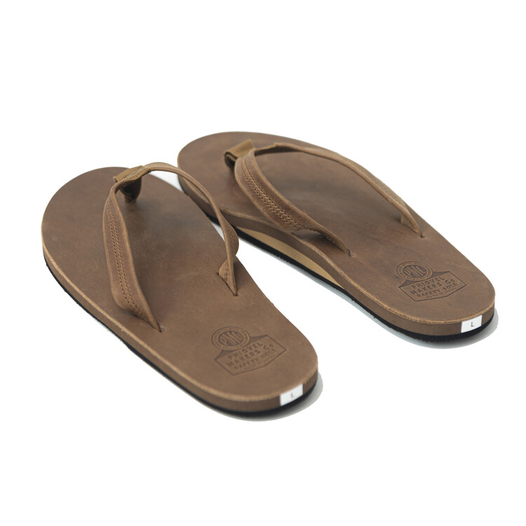 PHIGVEL Leather Beach Sandal Brown