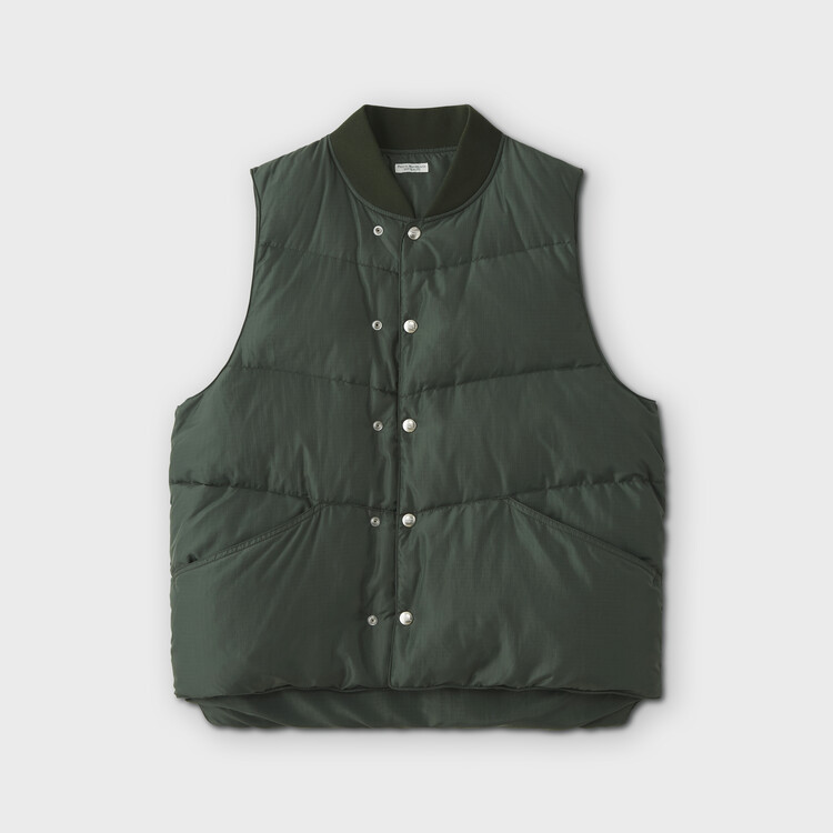 PHIGVEL Mountaineer Down Vest フィグベル MOUNTAINEER DOWN VEST col.Forest - Sleepy PEOPLE