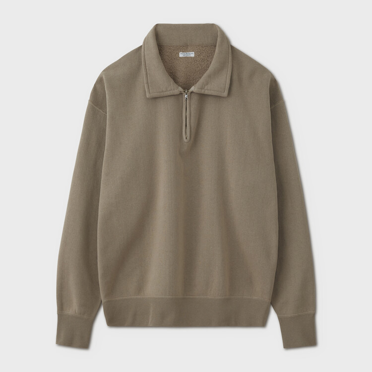 PHIGVEL Half-Zip Sweat Shirt Sand Beige
