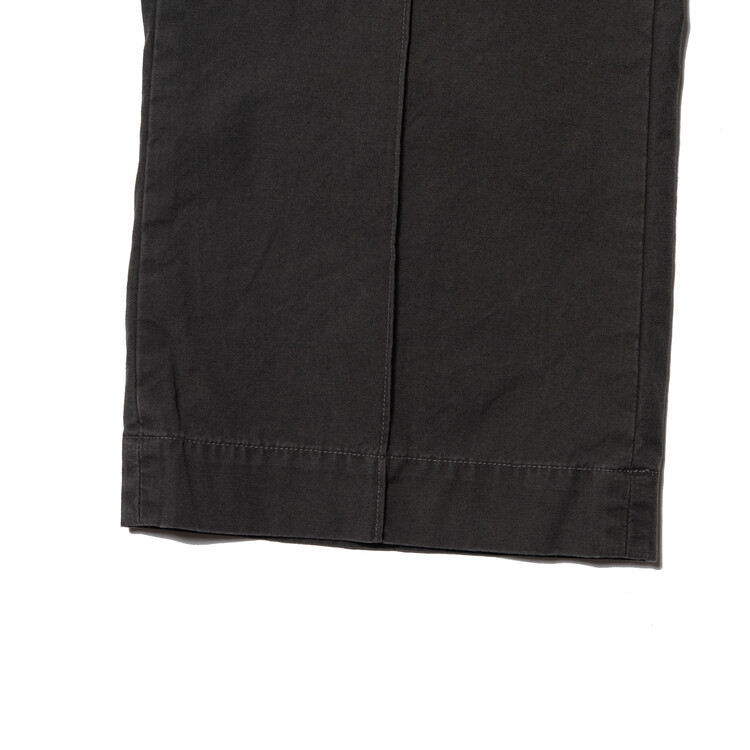 PHIGVEL Poplin Cloth Pin Tuck Trousers Faded Charcoal