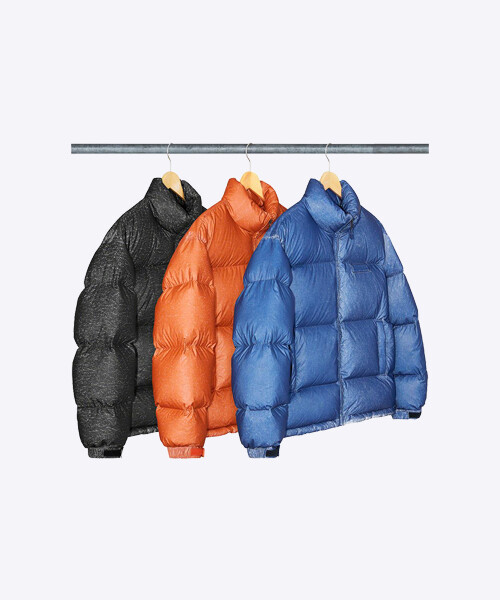 supreme reflective speckled down jacket