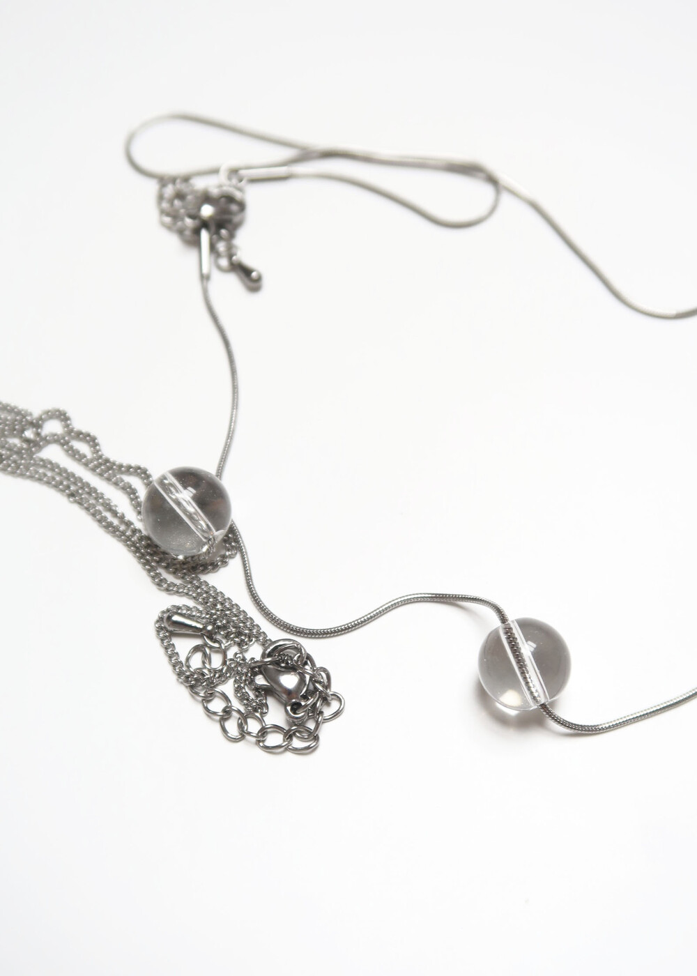 [SURGICAL] clear ball necklace (snake)