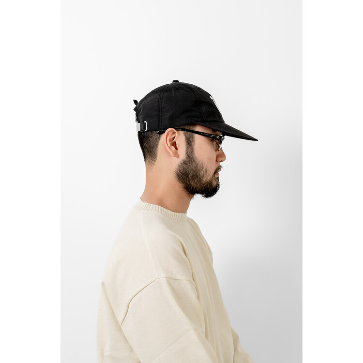 W' LONG BILL CAP (Black)