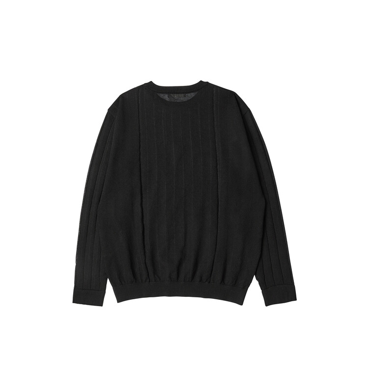 VISCOSE DAMAGED KNIT (Black)