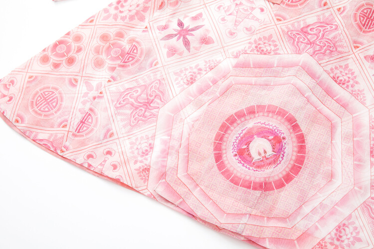 분홍 봉황문 도포