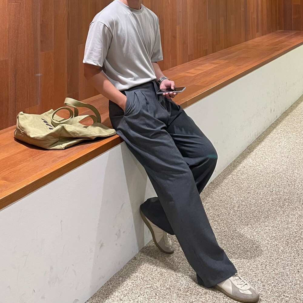 AURALEE HIGH COUNT CLOTH WIDE PANTS - チノパン
