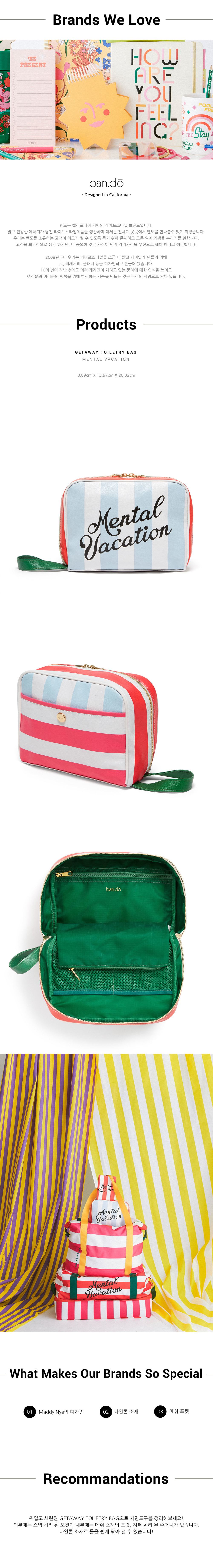 GETAWAY TOILETRY BAG MENTAL VACATION