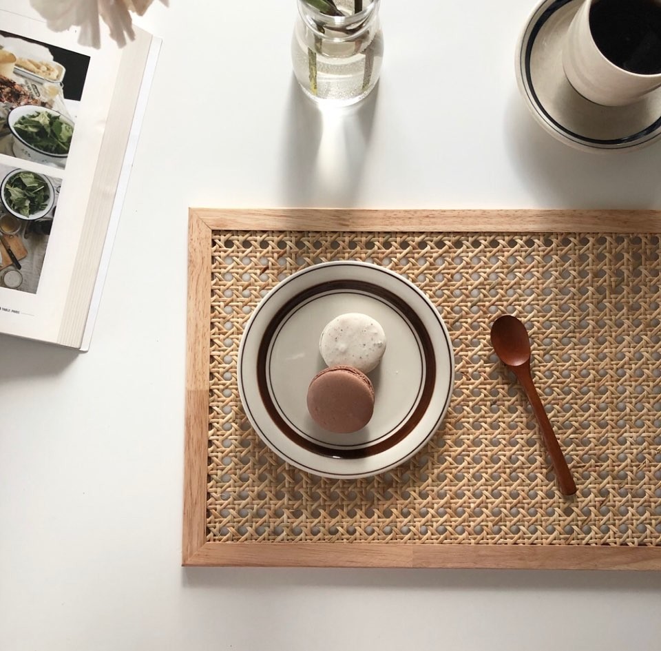 vamir cane table mat (사각 테이블 매트)