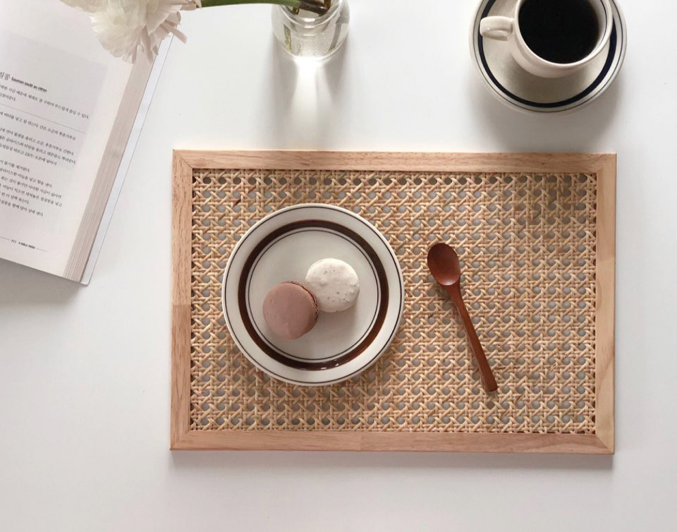 vamir cane table mat (사각 테이블 매트)