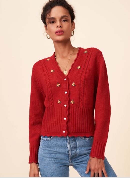 rouge cardigan