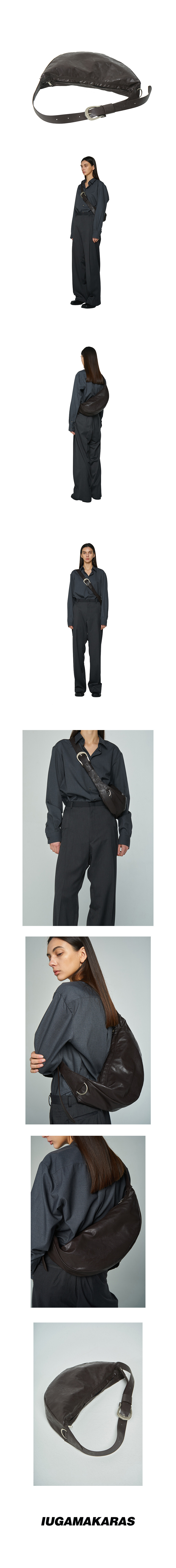 H-Buckle Banana Leather Bag (brown)