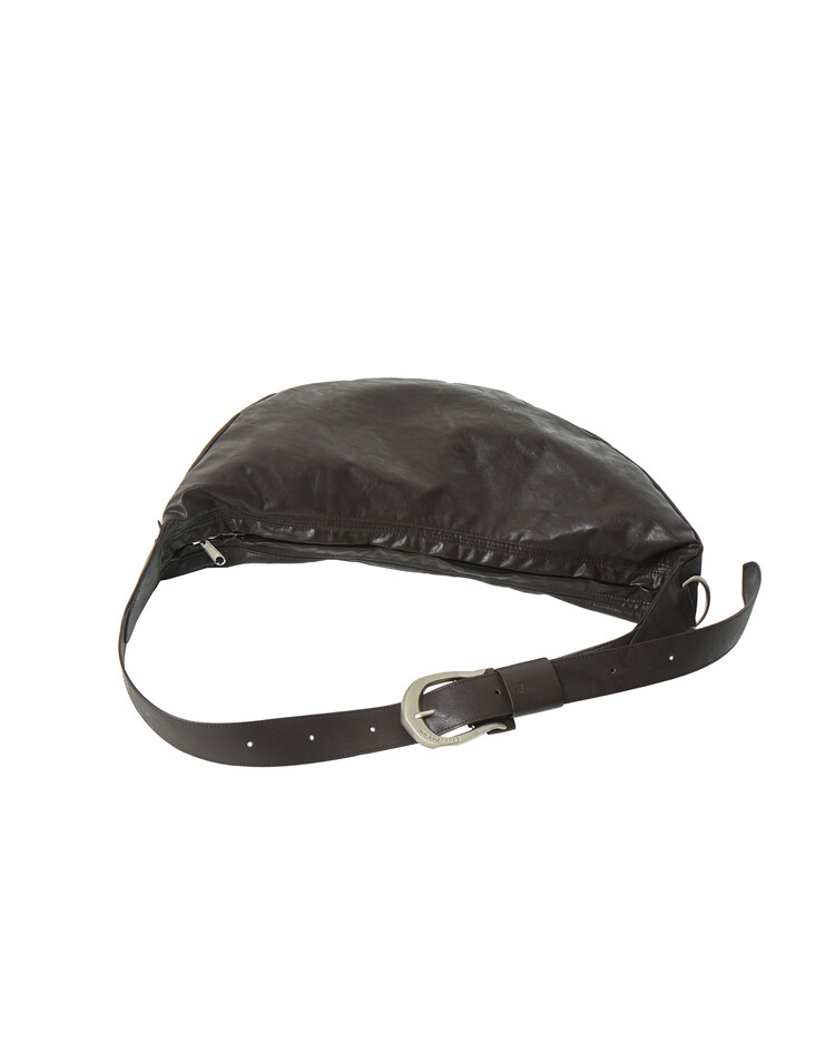 H-Buckle Banana Leather Bag (brown)