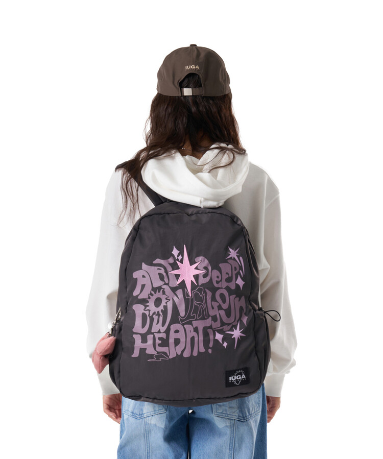 IUGAMAKARAS★韓国★男女兼用★Printed Hidden Pocket Backpack Printed Hidden Pocket Backpack (Green) - IUGAMAKARAS | 60