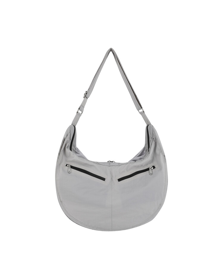 Knotted Shoulder Bag (Nylon-Silver)