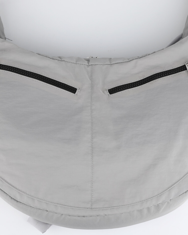 Knotted Shoulder Bag (Nylon-Silver)