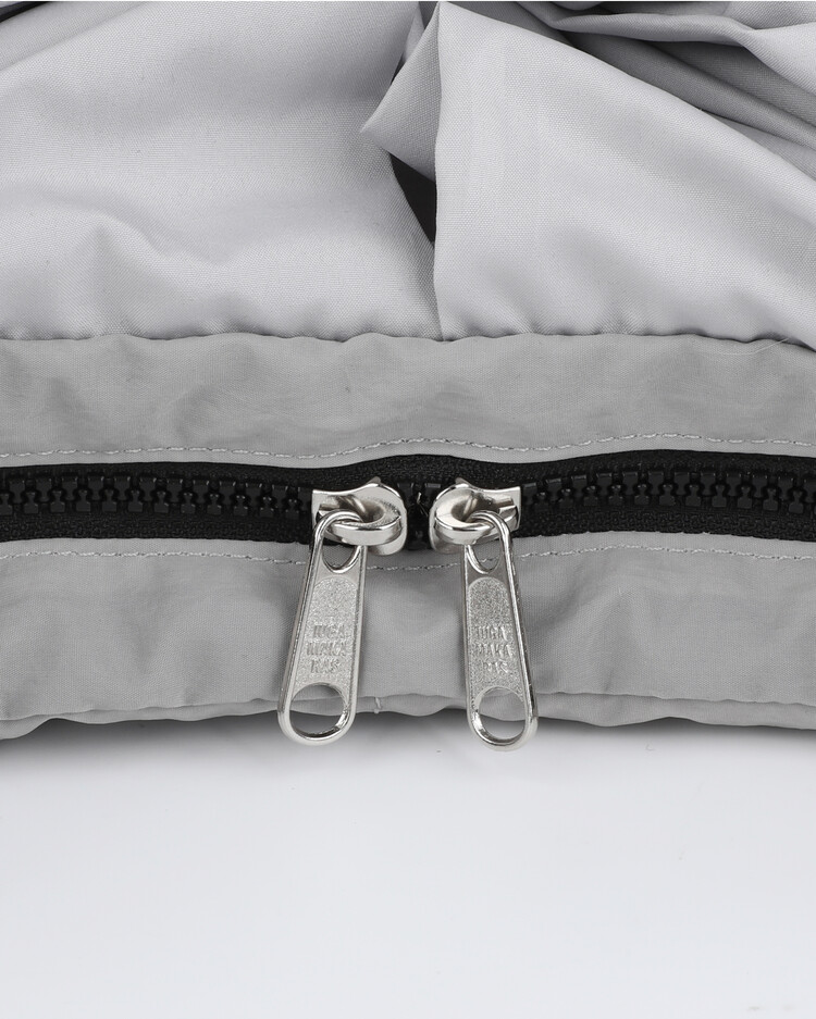 Knotted Shoulder Bag (Nylon-Silver)