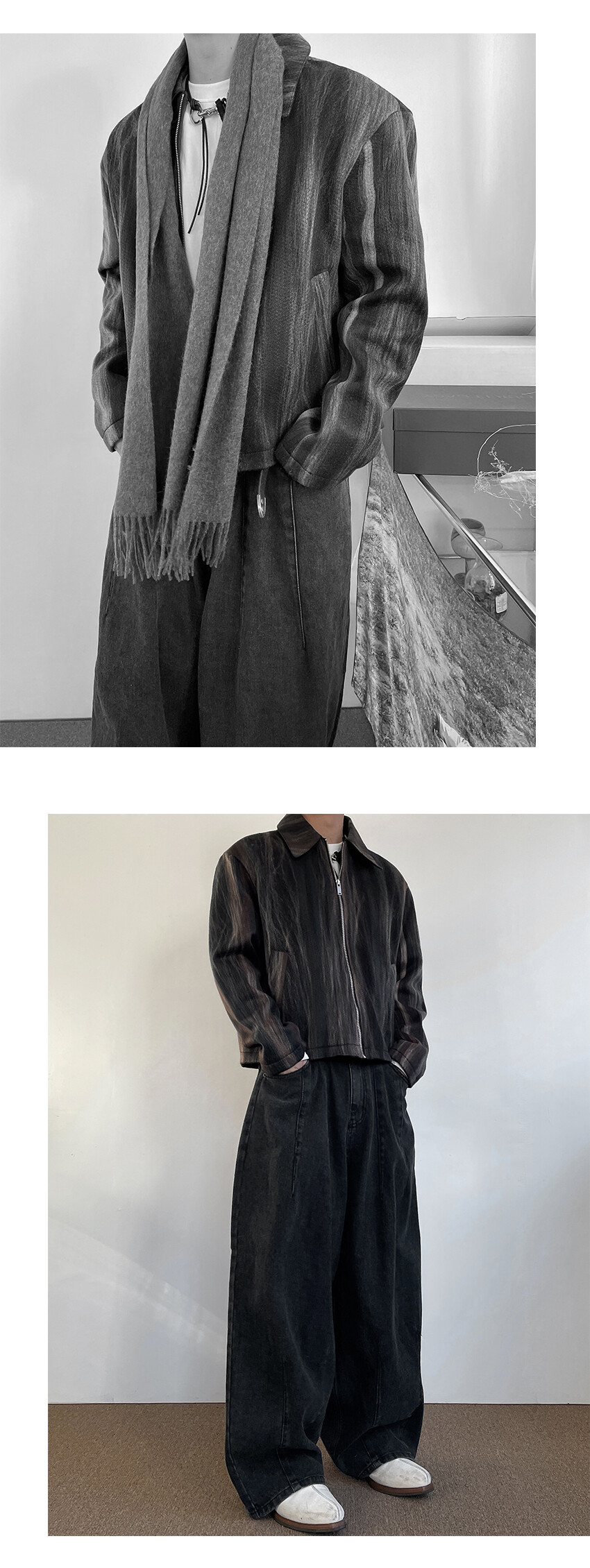 wool felt collar jacket