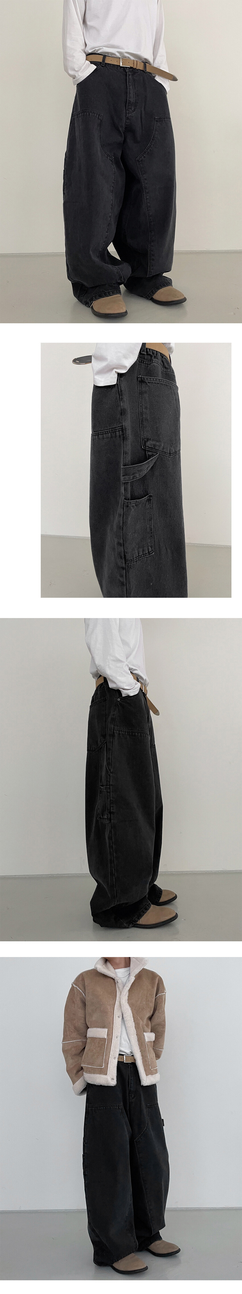 【YOURNUS】City Carpenter Balloon Denim Pants 