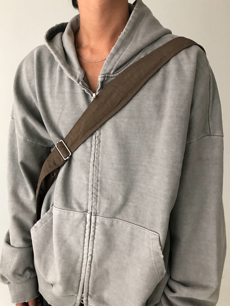 damaged pigment hood zip up damaged pigment hood zip up
