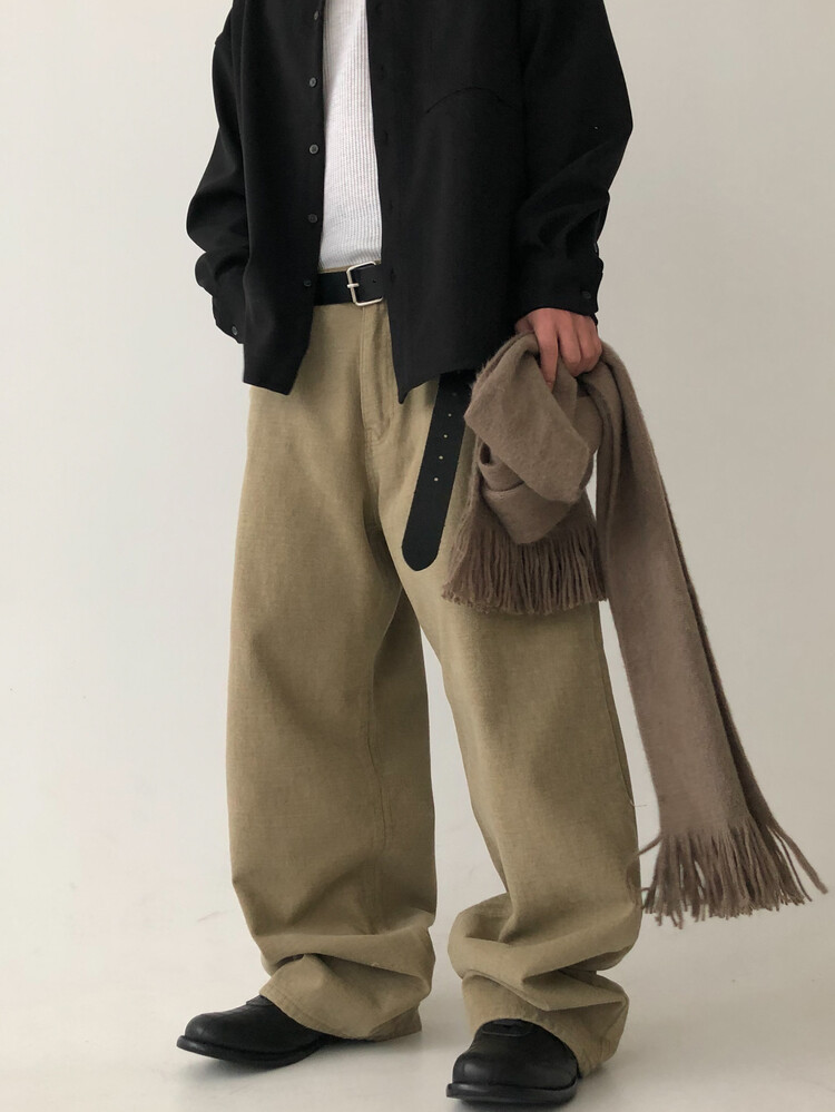 [送料込] peach napping wide pants (2color) 送料込] peach napping wide pants (2color) Peach Wide-Leg