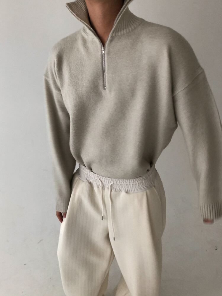 ニット・セーター At Oslo Half Zip Up Knit (6color) As Half Zip Up Knit (7color) (ASCLO/ニット・セーター