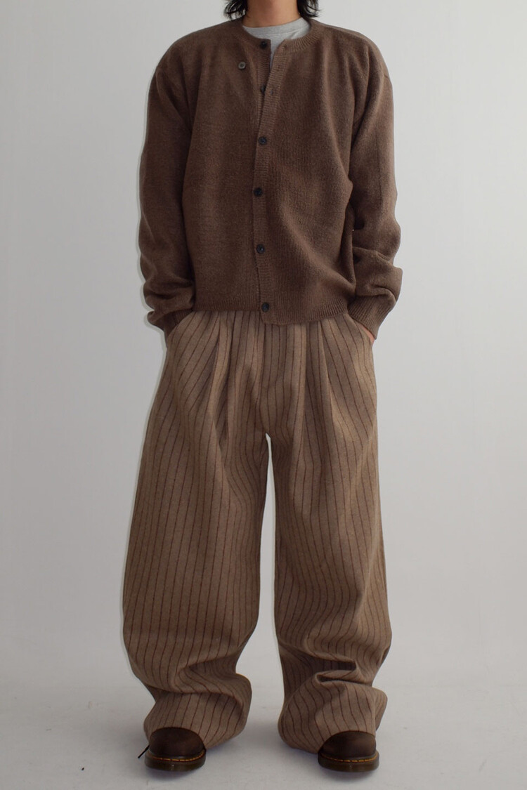 【ANGLAN】Stripe Two Tuck Wide Pants ANGLAN】Stripe Two Tuck Wide Pants