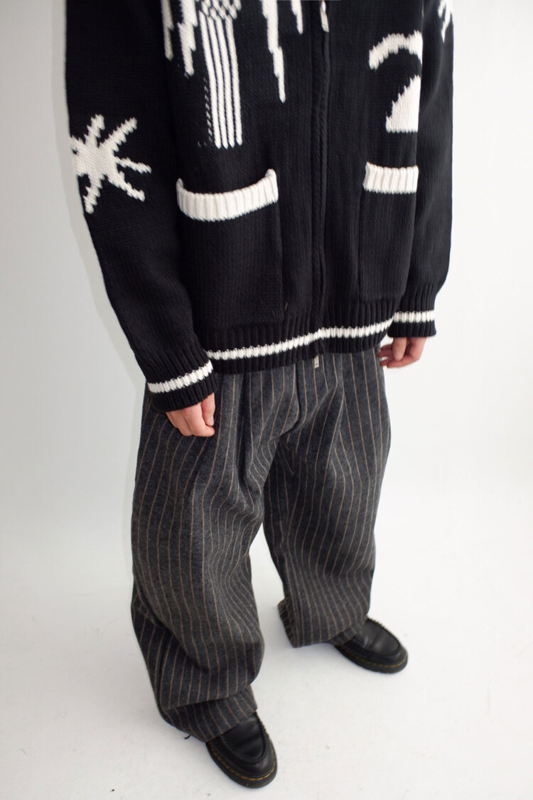 【ANGLAN】Stripe Two Tuck Wide Pants ANGLAN】Stripe Two Tuck Wide Pants