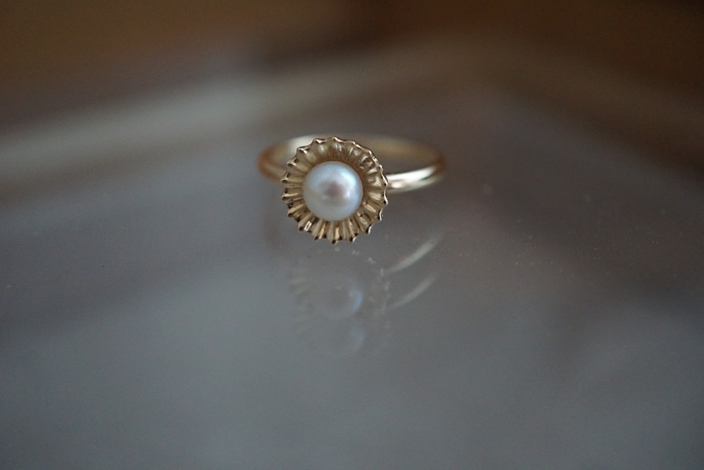 14K Oboe Pearl Ring