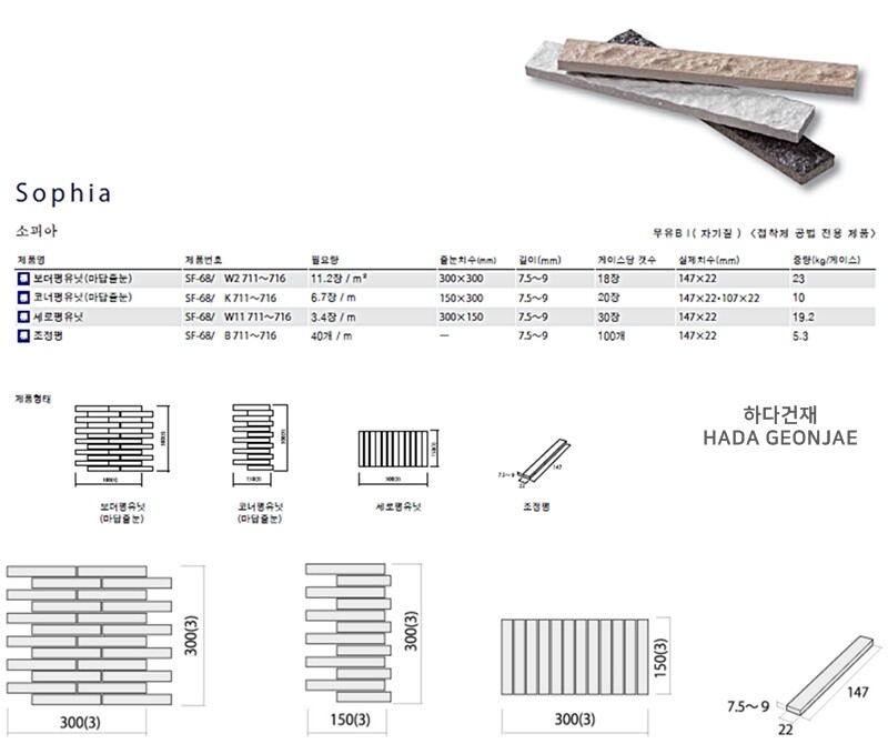 아이코트료와 소피아타일 / 하다건재 일본타일 아이콧료와 ICOT RYOWA