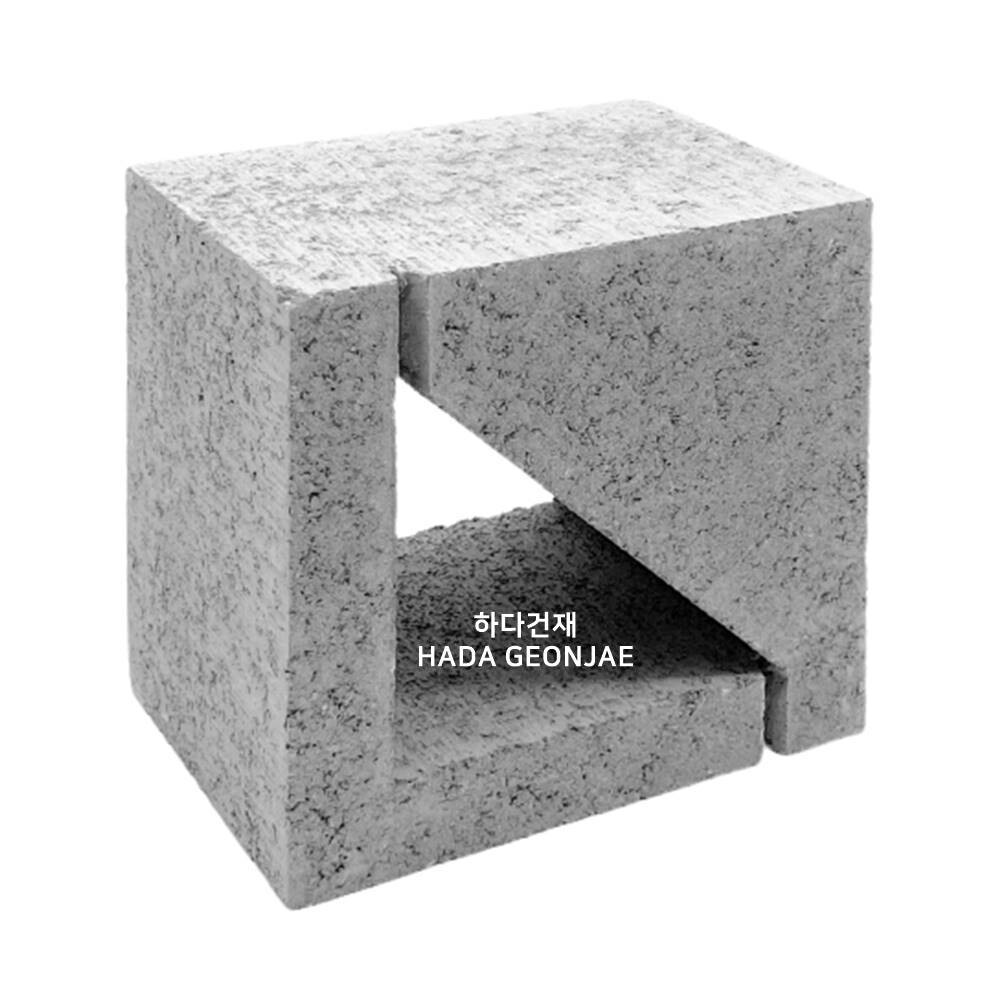 디자인블럭 콘크리트블럭 담장벽돌 Q6-S / 하다건재 큐블럭