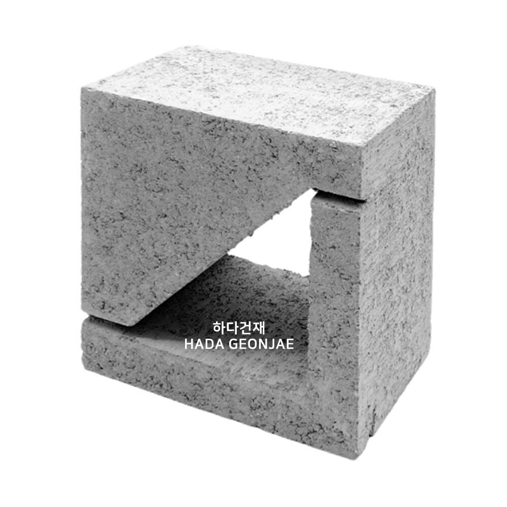 디자인블럭 콘크리트블럭 담장벽돌 Q6-S / 하다건재 큐블럭