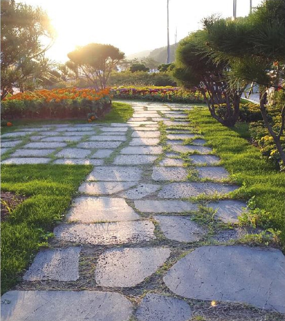 현무암 부정형 디딤돌 디딤석 / 하다건재 바닥재