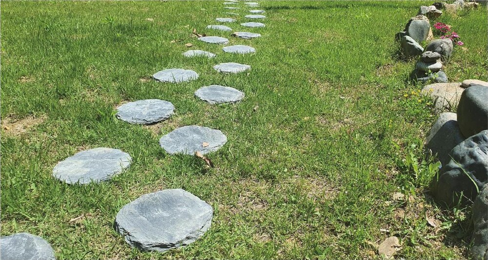 판석 판암 원형바닥재 지름300 / 하다건재 정원석재