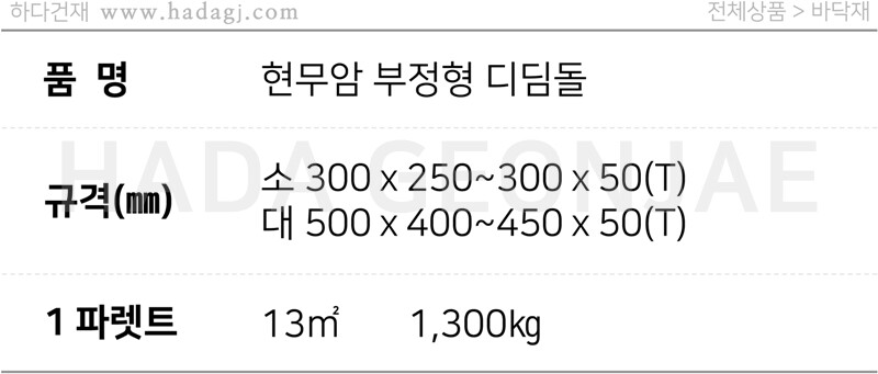 현무암 부정형 디딤돌 디딤석 / 하다건재 바닥재