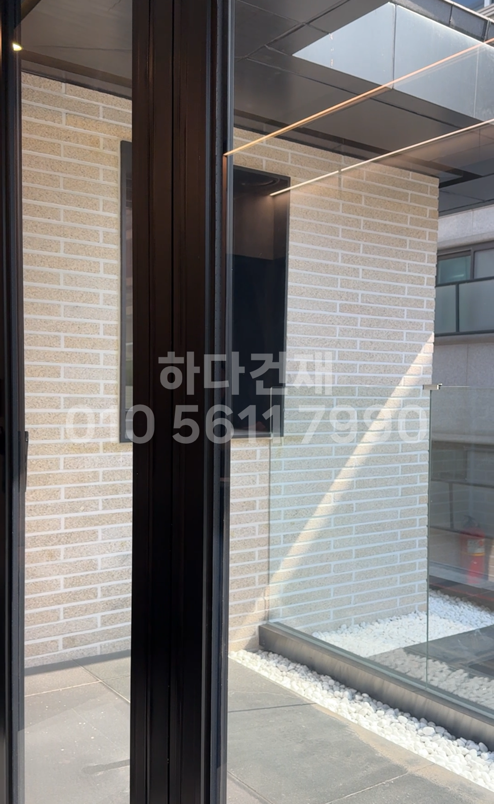 사비석타일 천연석 500x50x18~20T / 하다건재 시공사례 와이드벽돌타일