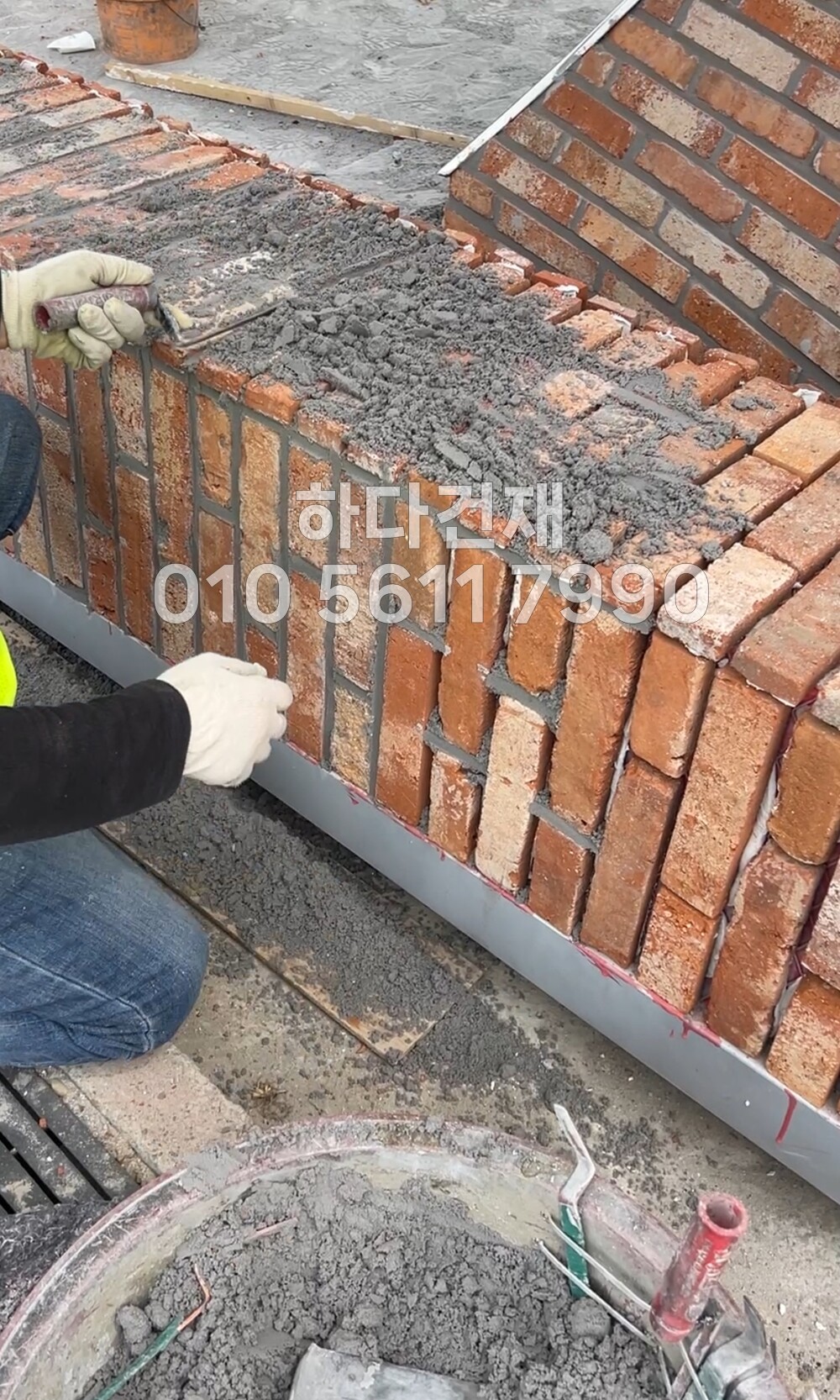 고벽돌타일 적고벽돌타일 240x55x20T / 하다건재 고벽돌 시공사례