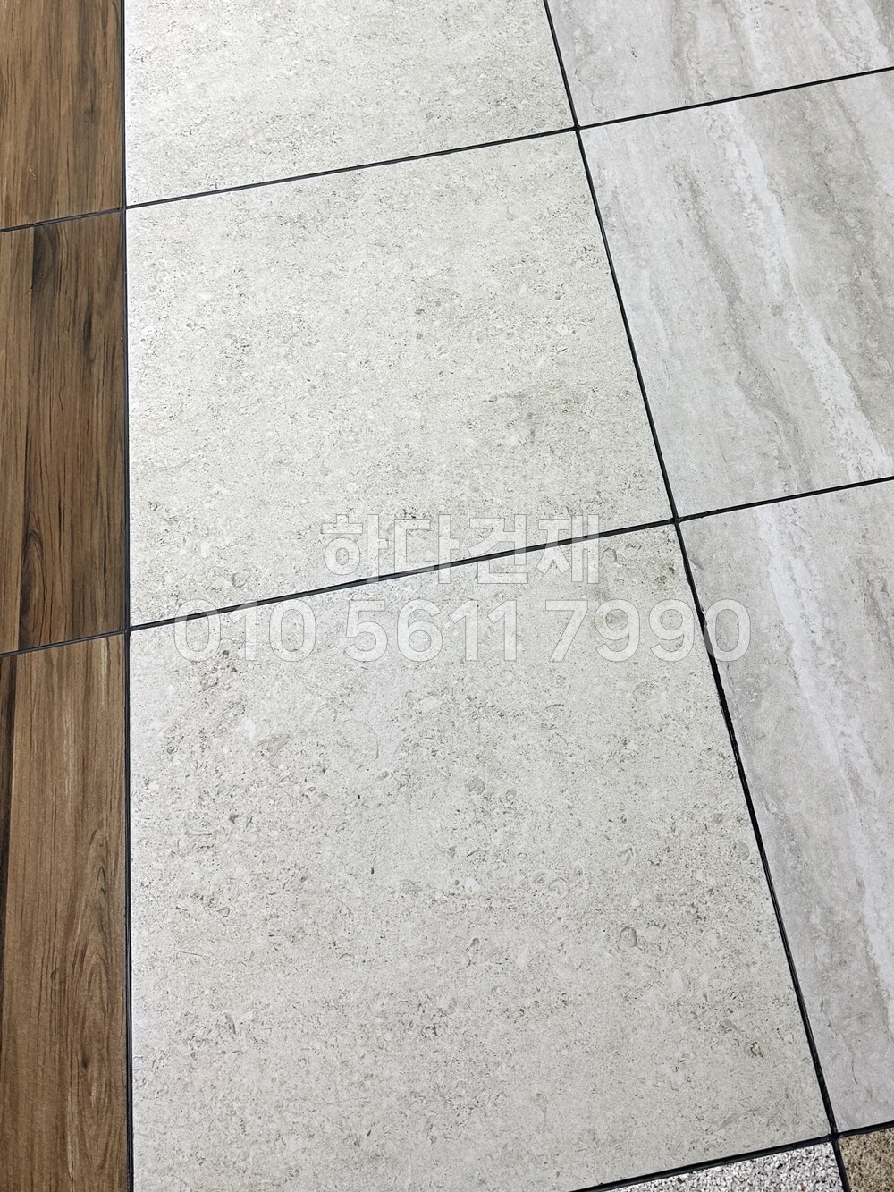 포세린타일 페데스탈타일 셀엠버(아이보리톤) 시공사례 / 하다건재