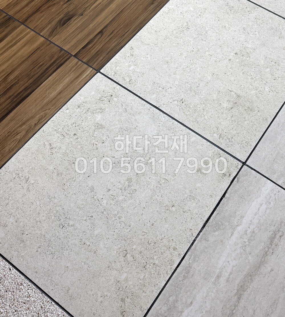 포세린타일 페데스탈타일 셀엠버(아이보리톤) 시공사례 / 하다건재