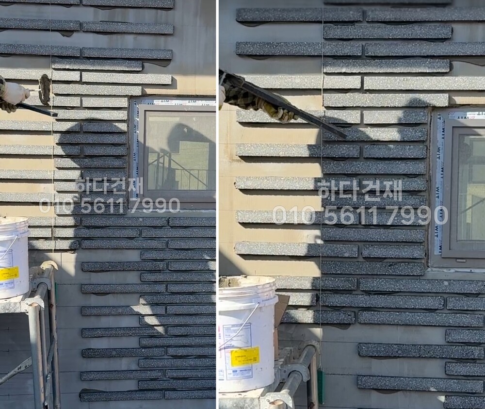 모노타일 롱와이드 500x50x17T 모던블랙 / 하다건재 시공사례