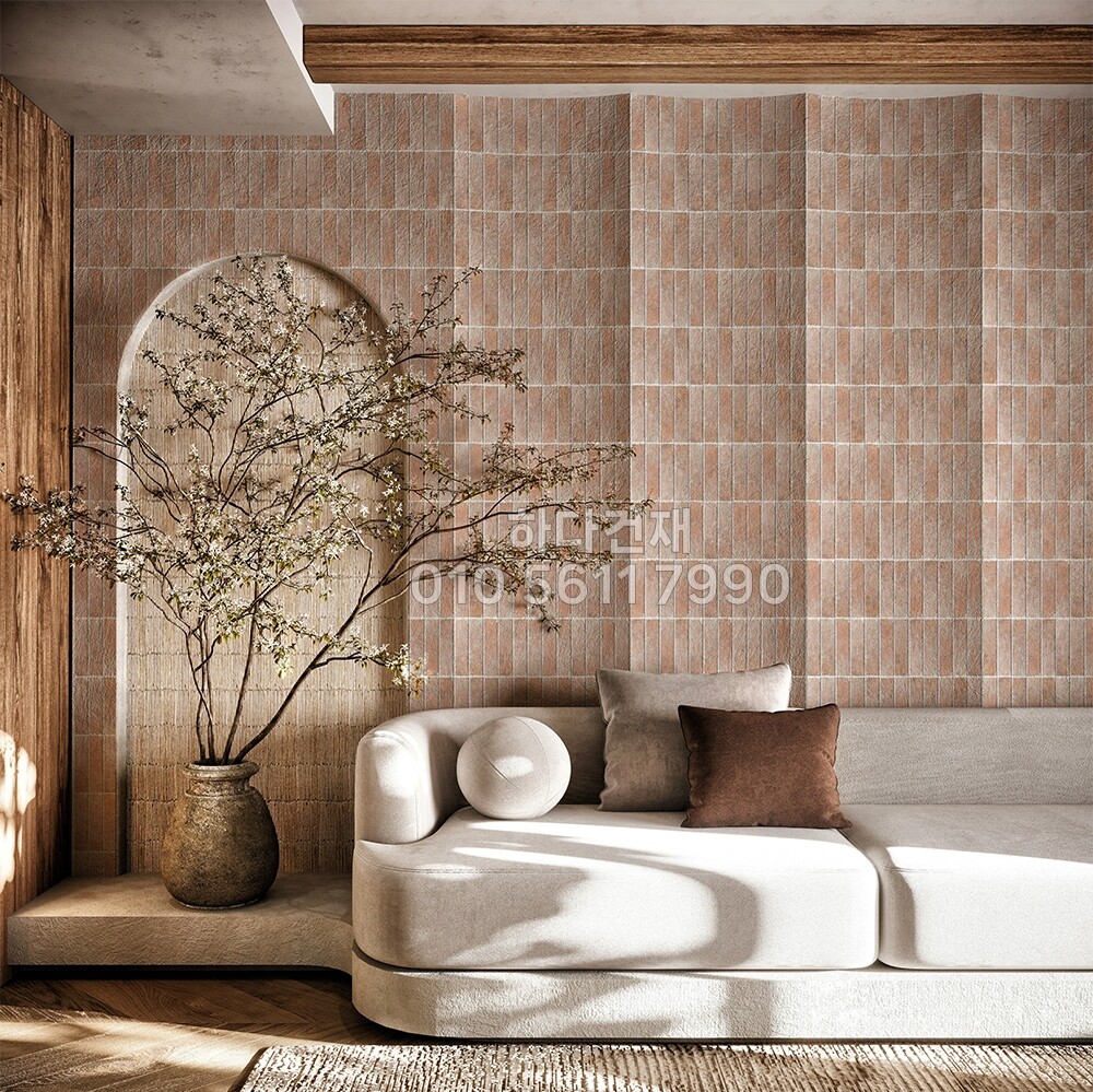 타운타일 195x48x8T 테라코타 / 하다건재 자기질타일 포세린타일