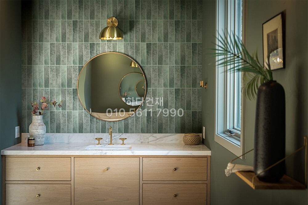 타운타일 195x48x8T 그린 / 하다건재 자기질타일 포세린타일