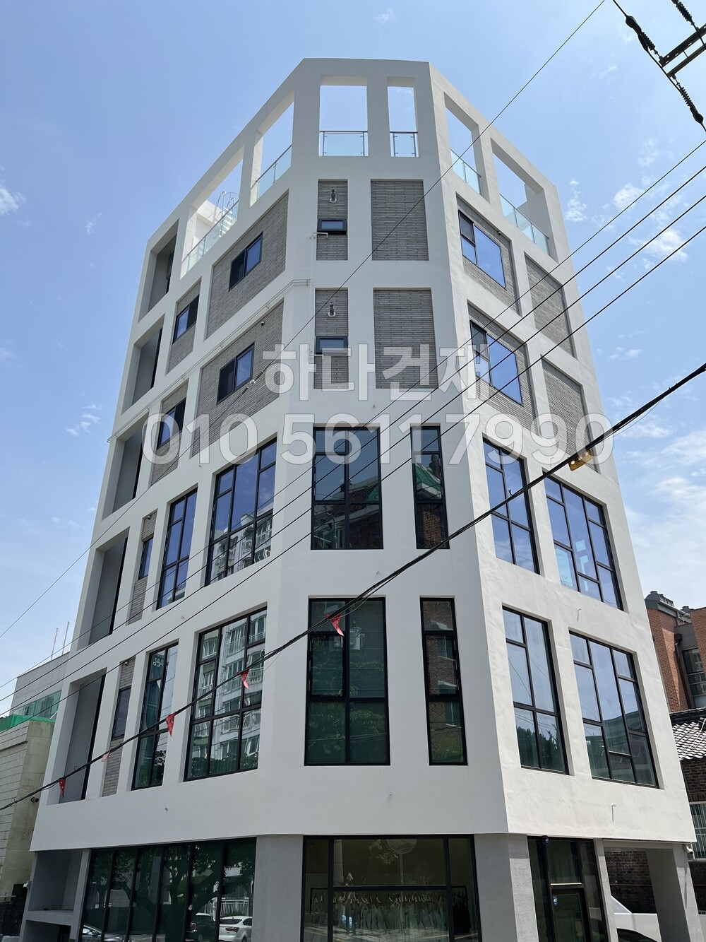 라일락 모노타일 500x50x17T 그레이칩 / 하다건재 와이드벽돌타일 시공사례