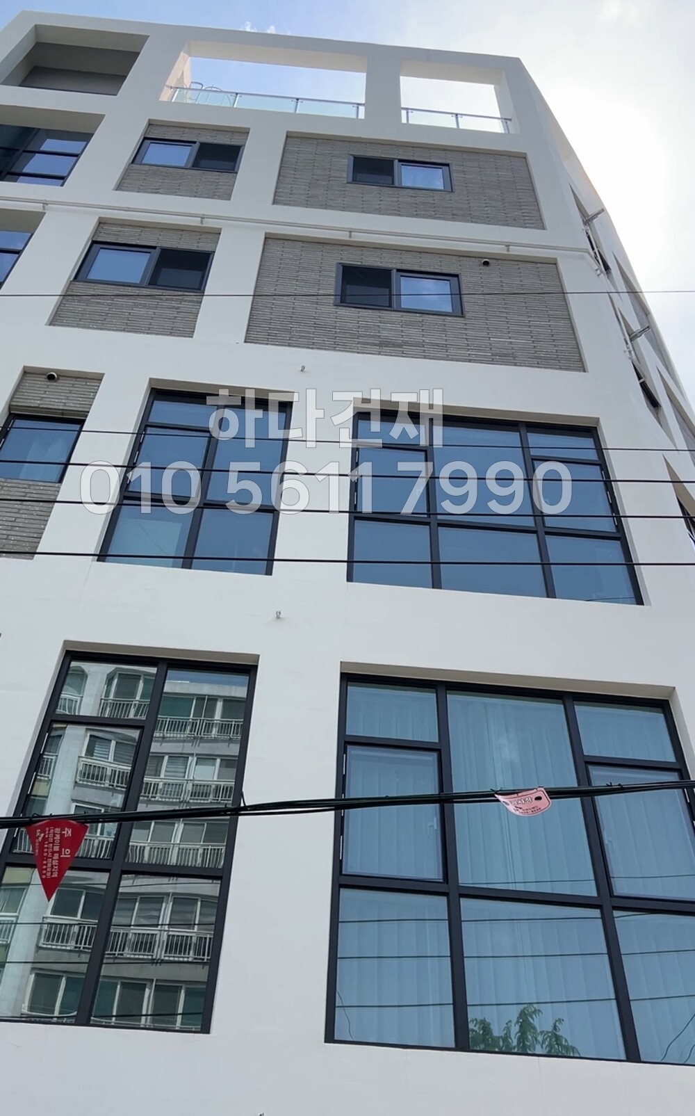 라일락 모노타일 500x50x17T 그레이칩 / 하다건재 와이드벽돌타일 시공사례