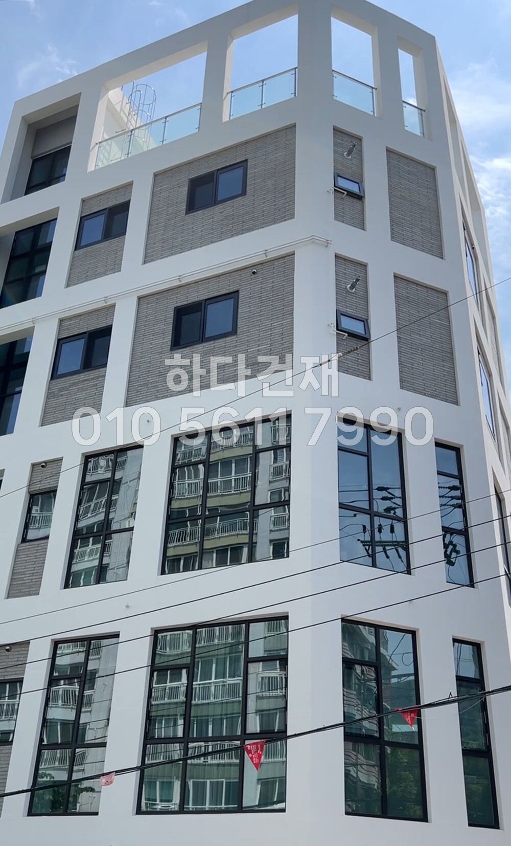 라일락 모노타일 500x50x17T 그레이칩 / 하다건재 와이드벽돌타일 시공사례